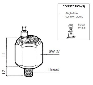 VDO Pressure switch 6.00 PSI